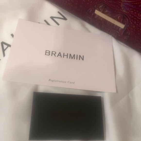 Brahmin Elaine in Sangria Melbourne Croc-Embossed Tote - Picture 5 of 6